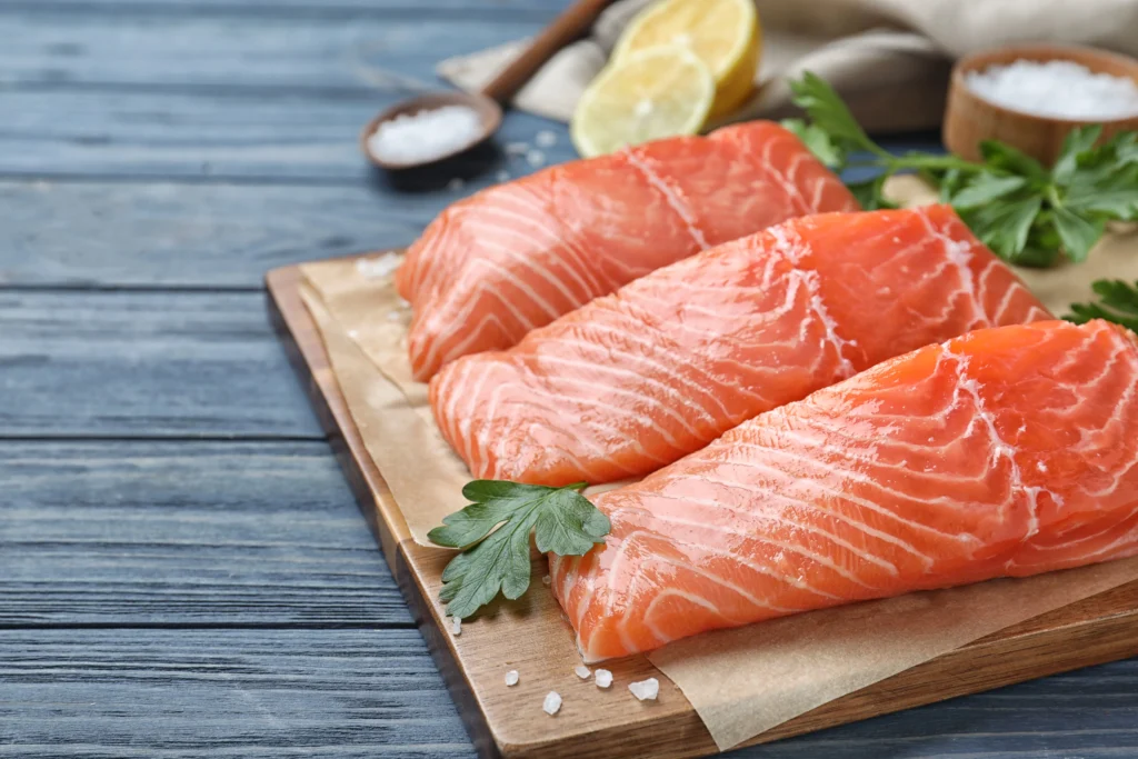 Salmon as high protein food