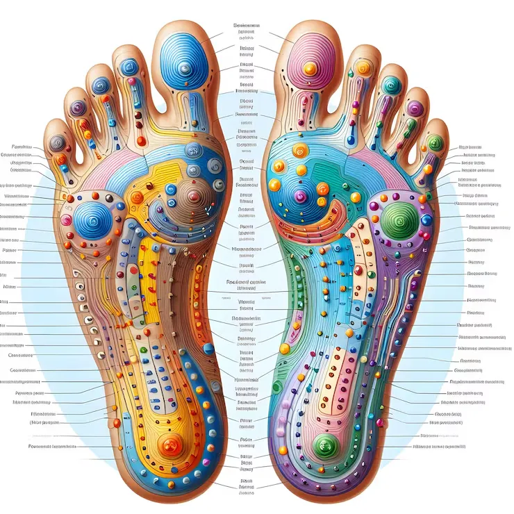 reflexology foot map